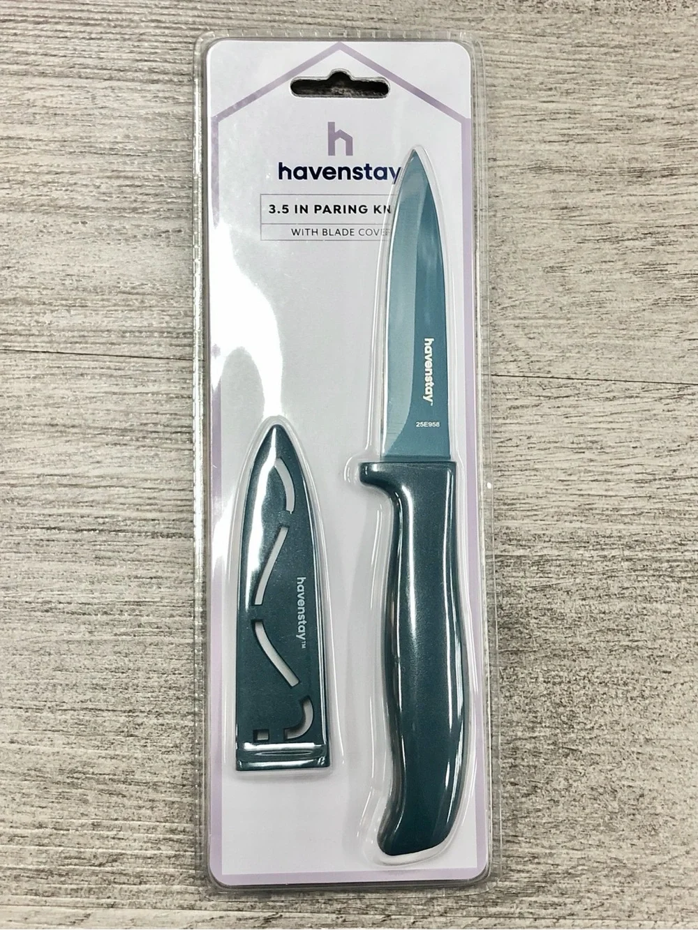 🥑$6🥑 NEW HAVENSTAY 3.5 inch Paring Knife with Blade Cover Teal